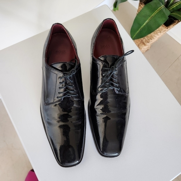 Hugo Boss Men's Lace Up Shoes Black Size 8 - Picture 1 of 8